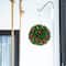 15in. UV Resistant Artificial Red Tip Photinia Christmas Hanging Ball with Gold Berries (Indoor/Outdoor)